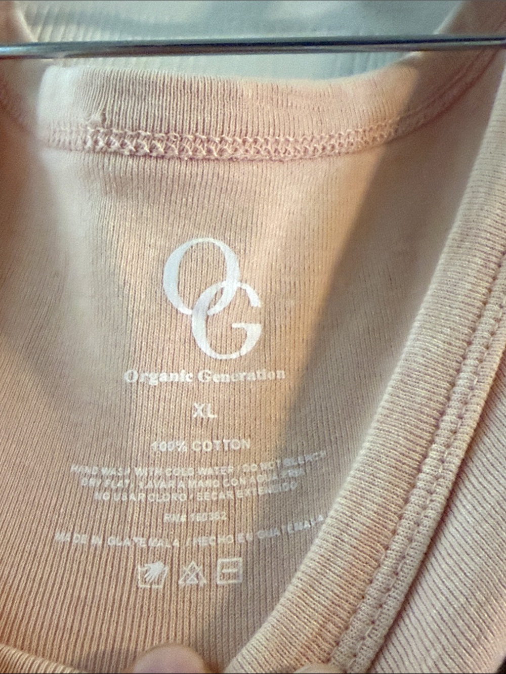 Organic Generation XL Peach Tank Top - Picture 2 of 3